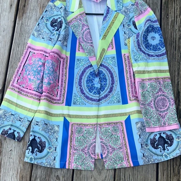 Colorfull Mandalas Long Sleeve Blazer Patterned size medium - Picture 3 of 6